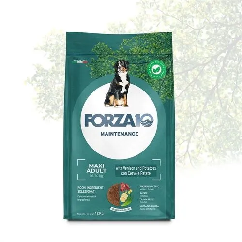 FORZA10 Adult Maxi Cervo e Patate 12 kg – Crocchette al Cervo per Cani Adulti di Taglia Grande