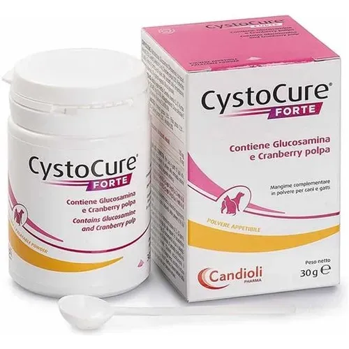 Candioli Cystocure Forte Polvere per Cani e Gatti 30 g – Supporto al Benessere delle Vie Urinarie con Glucosamina e Cranberry