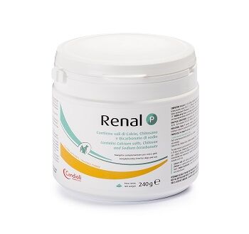 Renal P Integratore per Cani e Gatti 240 g – Supporto della Funzione Renale e del Benessere Urinario