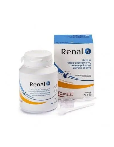 Renal N Integratore per Cani e Gatti 70 g – Supporto della Funzione Renale e del Benessere Urinario