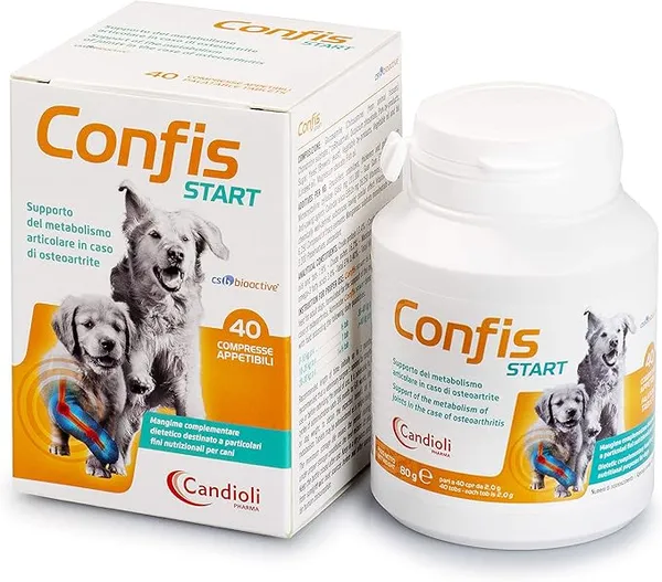 Confis Start Integratore Articolare per Cani 40 Compresse – Supporto a Mobilità, Articolazioni e Cartilagini