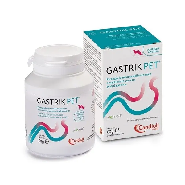 Candioli Gastrik Pet 30 Compresse per Cani e Gatti – Supporto della Mucosa Gastrica e della Digestione