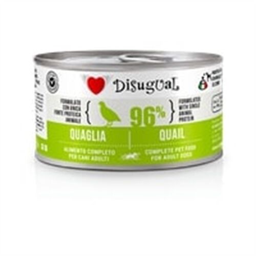 Disugual MonoProtein Small Dog Adult 150g – Alimento Umido Completo Monoproteico per Cani Adulti di Piccola Taglia Quaglia