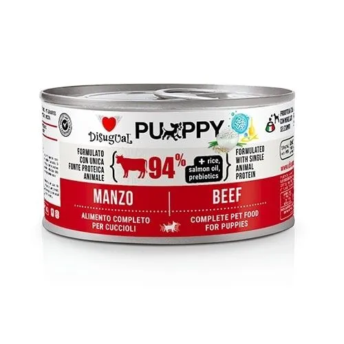 Disugual MonoProtein Small Dog Puppy 150g – Alimento Umido Completo per Cuccioli di Piccola Taglia
