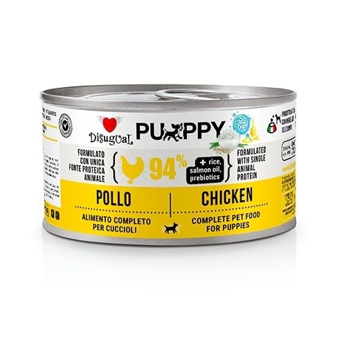 Disugual MonoProtein Small Dog Puppy 150g – Alimento Umido Completo per Cuccioli di Piccola Taglia Pollo