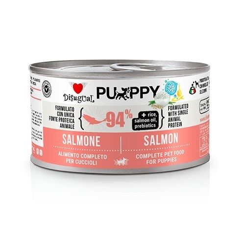 Disugual MonoProtein Small Dog Puppy 150g – Alimento Umido Completo per Cuccioli di Piccola Taglia Salmone