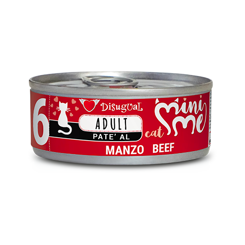 Disugual Mini-Me Adult 85g – Alimento Umido Completo in Paté per Gatti Adulti Manzo
