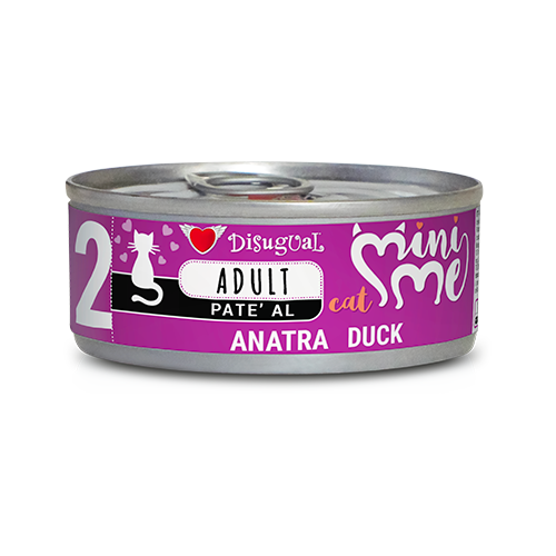 Disugual Mini-Me Adult 85g – Alimento Umido Completo in Paté per Gatti Adulti Anatra