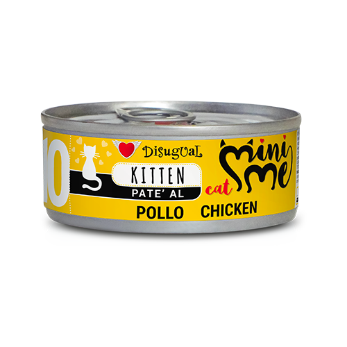 Disugual Mini-Me Kitten 85g - Alimento umido completo in paté per gattini in crescita Pollo