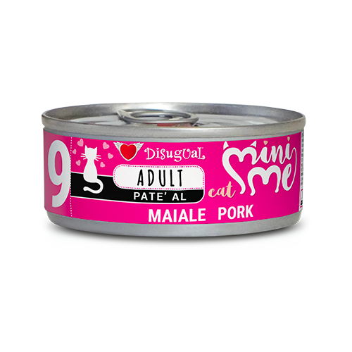 Disugual Mini-Me Adult 85g – Alimento Umido Completo in Paté per Gatti Adulti Maiale
