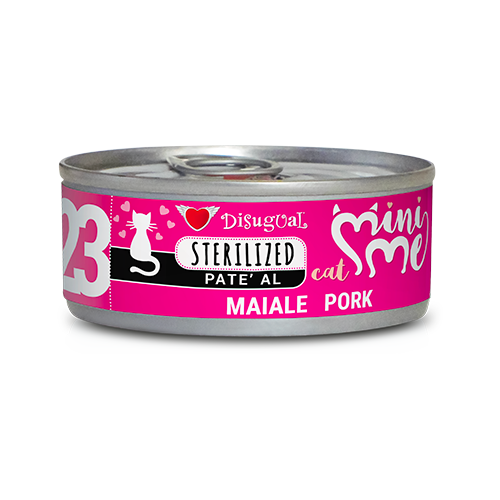 Disugual Mini-Me Sterilised 85g – Alimento Umido Completo in Paté per Gatti Sterilizzati Maiale