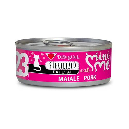Disugual Mini-Me Sterilised 85g – Alimento Umido Completo in Paté per Gatti Sterilizzati