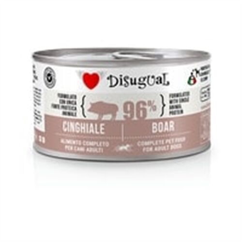 Disugual MonoProtein Small Dog Adult 150g – Alimento Umido Completo Monoproteico per Cani Adulti di Piccola Taglia Cinghiale