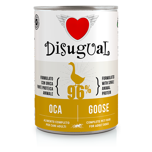 Disugual MonoProtein Adult Dog 400g – Alimento Umido Completo Monoproteico Grain Free per Cani Adulti Oca