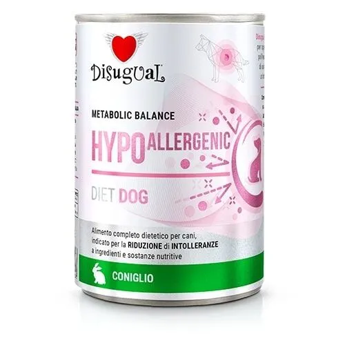 Disugual Metabolic Balance Hypoallergenic 400g – Alimento Dietetico Umido Monoproteico per Cani con Intolleranze Alimentari