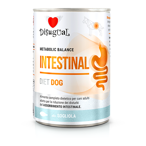 Disugual Metabolic Balance Intestinal 400g – Alimento Dietetico Umido per Cani con Disturbi Gastrointestinali Sogliola