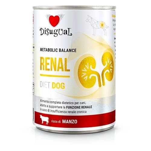 Disugual Metabolic Balance Renal 400g – Alimento Dietetico Umido per Cani con Insufficienza Renale Cronica Manzo