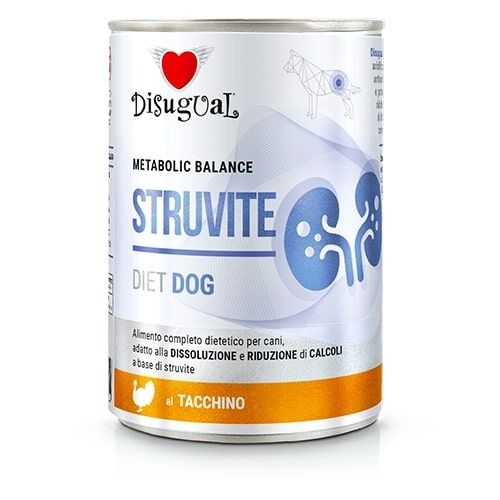 Disugual Metabolic Balance Struvite 400g – Alimento Dietetico Umido per Cani con Calcoli di Struvite Tacchino