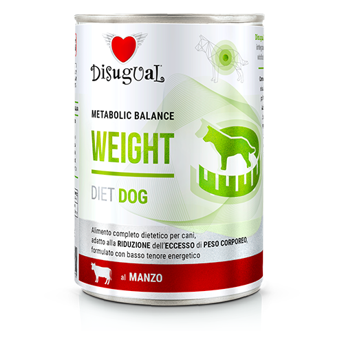 Disugual Metabolic Balance Weight 400g – Alimento Dietetico Umido per Cani in Sovrappeso Manzo