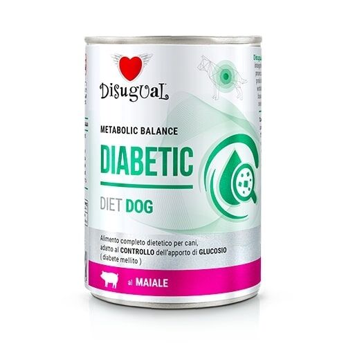 Disugual Metabolic Balance Diabetic 400g – Alimento Dietetico Umido per Cani con Diabete Mellito Maiale