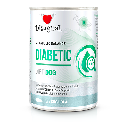Disugual Metabolic Balance Diabetic 400g – Alimento Dietetico Umido per Cani con Diabete Mellito Sogliola