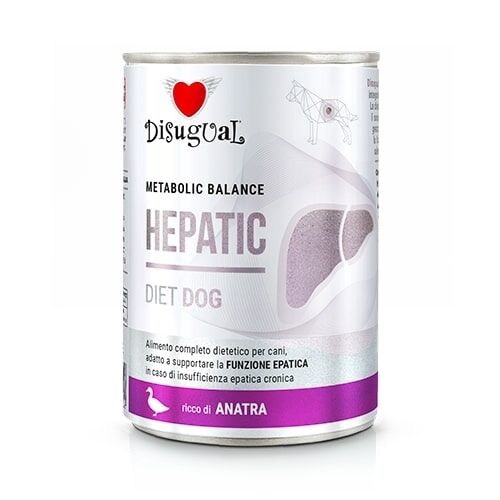 Disugual Metabolic Balance Hepatic 400g – Alimento Dietetico Umido per Cani con Insufficienza Epatica Cronica Anatra