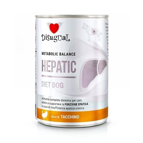 Disugual Metabolic Balance Hepatic 400g – Alimento Dietetico Umido per Cani con Insufficienza Epatica Cronica Tacchino