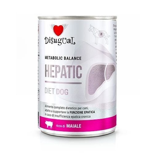 Disugual Metabolic Balance Hepatic 400g – Alimento Dietetico Umido per Cani con Insufficienza Epatica Cronica Maiale