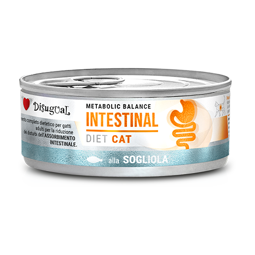 Disugual Metabolic Balance Cat Intestinal 85g – Alimento Dietetico Umido per Gatti con Disturbi dell'Assorbimento Intestinale Sogliola