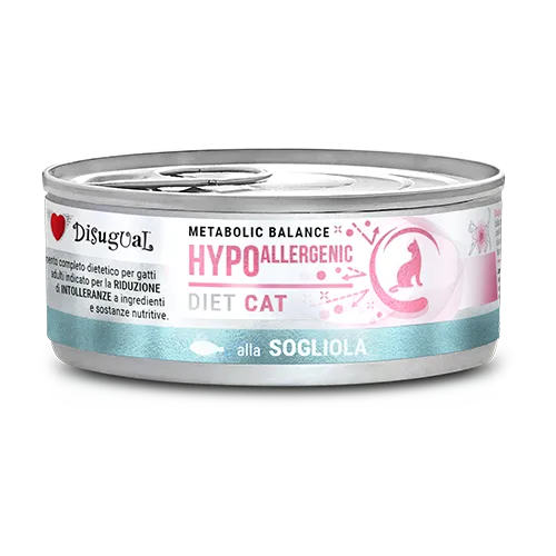 Disugual Metabolic Balance Cat Hypoallergenic 85g – Alimento Dietetico Umido per Gatti con Intolleranze Alimentari