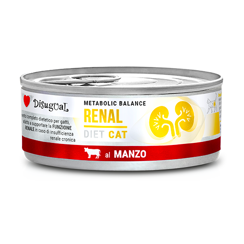 Disugual Metabolic Balance Cat Renal 85g – Alimento Dietetico Umido per Gatti con Insufficienza Renale Cronica Manzo