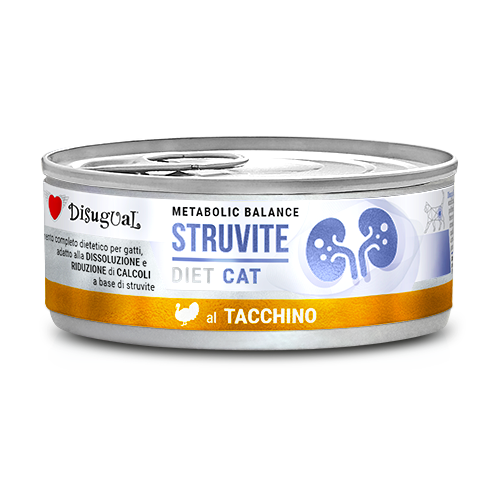 Disugual Metabolic Balance Cat Struvite 85g – Alimento Dietetico Umido per Gatti con Calcoli di Struvite Tacchino