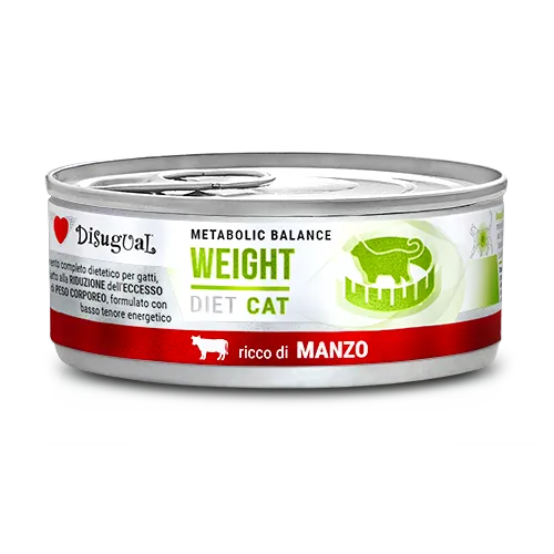 Disugual Metabolic Balance Cat Weight 85g – Alimento Dietetico Umido per Gatti in Sovrappeso o Obesi