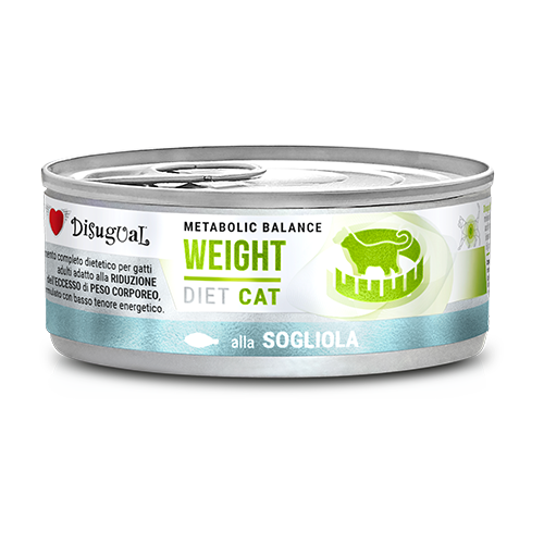 Disugual Metabolic Balance Cat Weight 85g – Alimento Dietetico Umido per Gatti in Sovrappeso o Obesi Sogliola