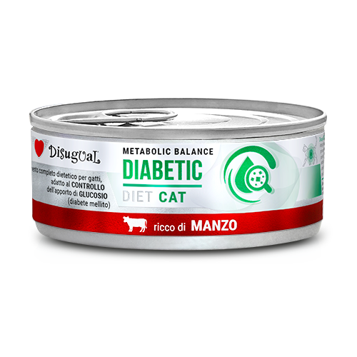 Disugual Metabolic Balance Cat Diabetic 85g – Alimento Dietetico Umido per Gatti con Diabete Mellito Manzo
