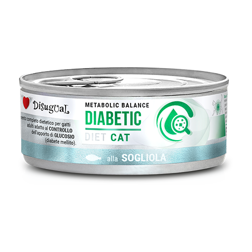 Disugual Metabolic Balance Cat Diabetic 85g – Alimento Dietetico Umido per Gatti con Diabete Mellito Sogliola