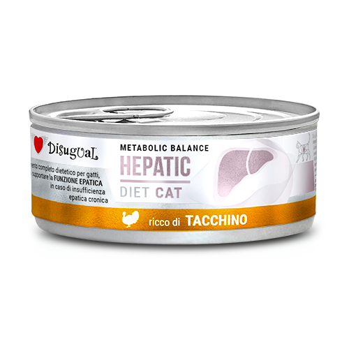 Disugual Metabolic Balance Cat Hepatic 85g – Alimento Dietetico Umido per Gatti con Insufficienza Epatica Cronica Tacchino