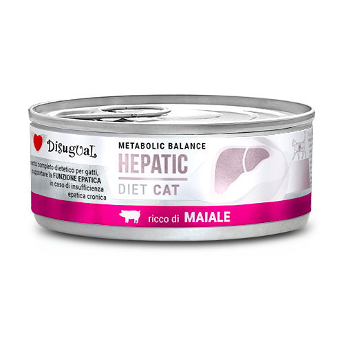 Disugual Metabolic Balance Cat Hepatic 85g – Alimento Dietetico Umido per Gatti con Insufficienza Epatica Cronica Maiale