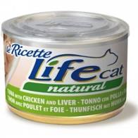 Life Cat Natural Le Ricette 150gr Tonno, Pollo e Fegatini