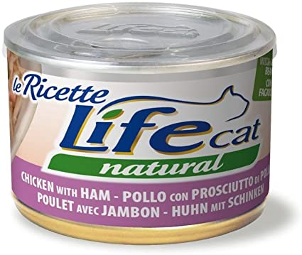 Life Cat Natural Le Ricette 150gr Pollo, Prosciutto e Fagiolini Verdi