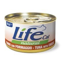 Life Cat Natural Adult Lattine 85g Tonno con formaggio
