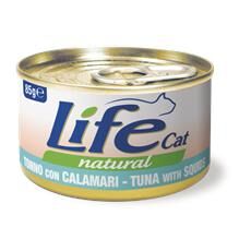 Life Cat Natural Adult Lattine 85g Tonno con calamari