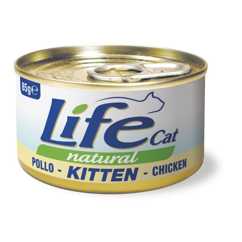 Life Cat Natural Kitten Lattine 85g Pollo
