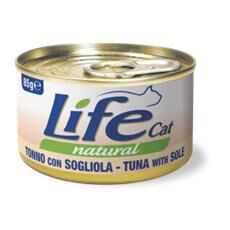 Life Cat Natural Adult Lattine 85g Tonno con sogliola