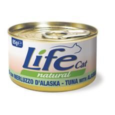 Life Cat Natural Adult Lattine 85g Tonno con merluzzo d'alaska