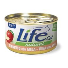 Life Cat Natural Adult Lattine 85g Tonno con mela
