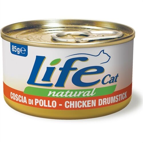 Life Cat Natural Adult Lattine 85g Coscia di pollo
