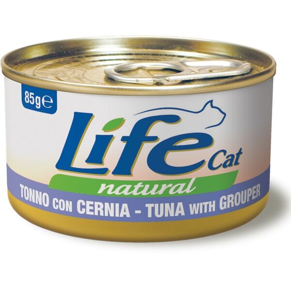 Life Cat Natural Adult Lattine 85g Tonno con cernia