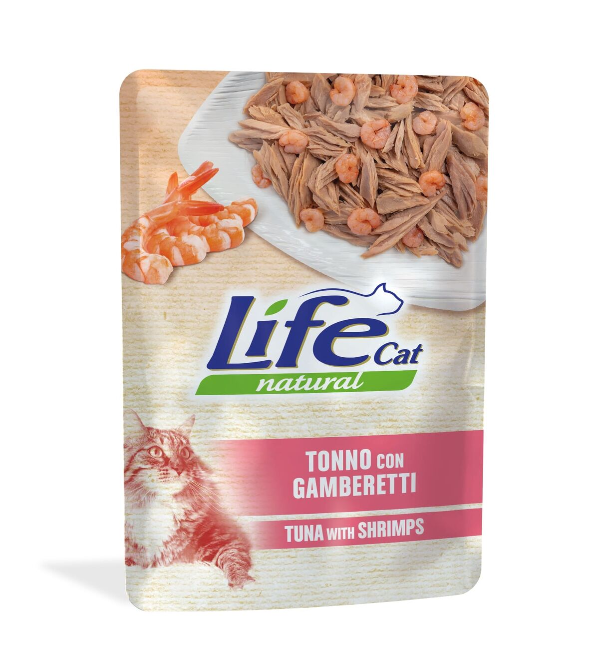 Life Cat Natural Buste Adult 70g Tonno con gamberetti