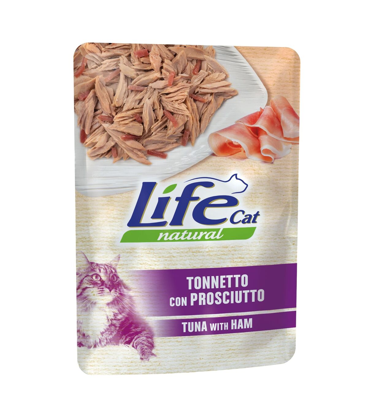 Life Cat Natural Buste Adult 70g Tonno con prosciutto